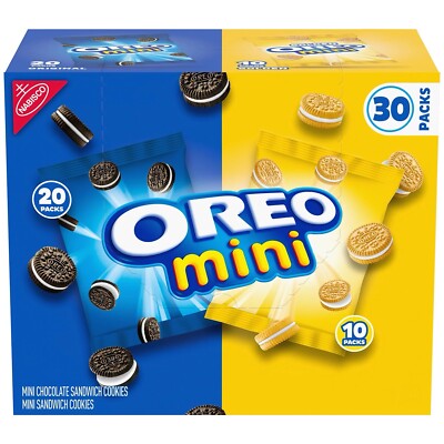 OREO Mini Mix Variety Pack Sandwich Cookies, 1.5 oz., 30 pk.