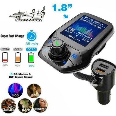 Bluetooth-compatible Car FM Transmitter MP3 Player Adapter Hands Radio free