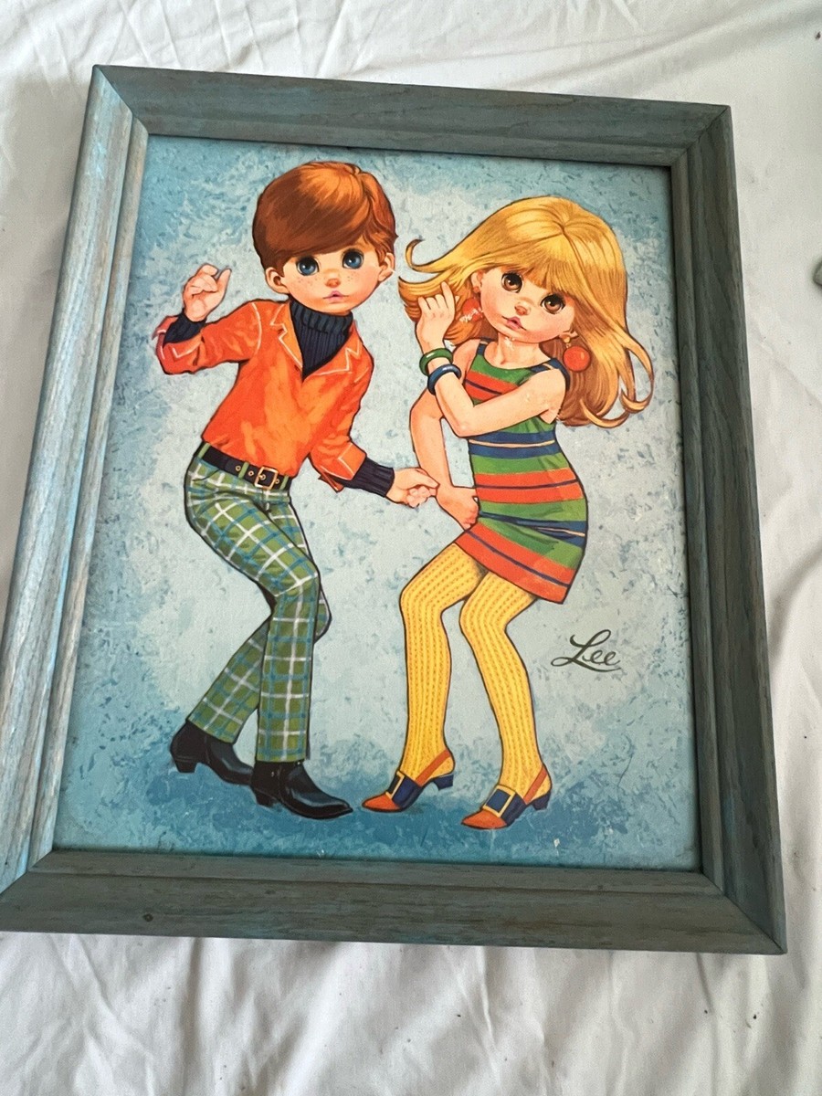 Lee Big Eyed Girl & Boy Dancing 60's Go Go Art Print 16