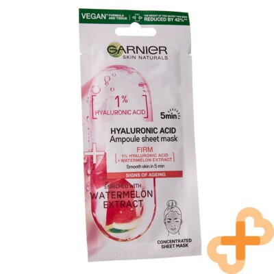 GARNIER Hyaluron Anti-Ageing Firming Ampoule Sheet Mask Mit Wassermelone 15 g