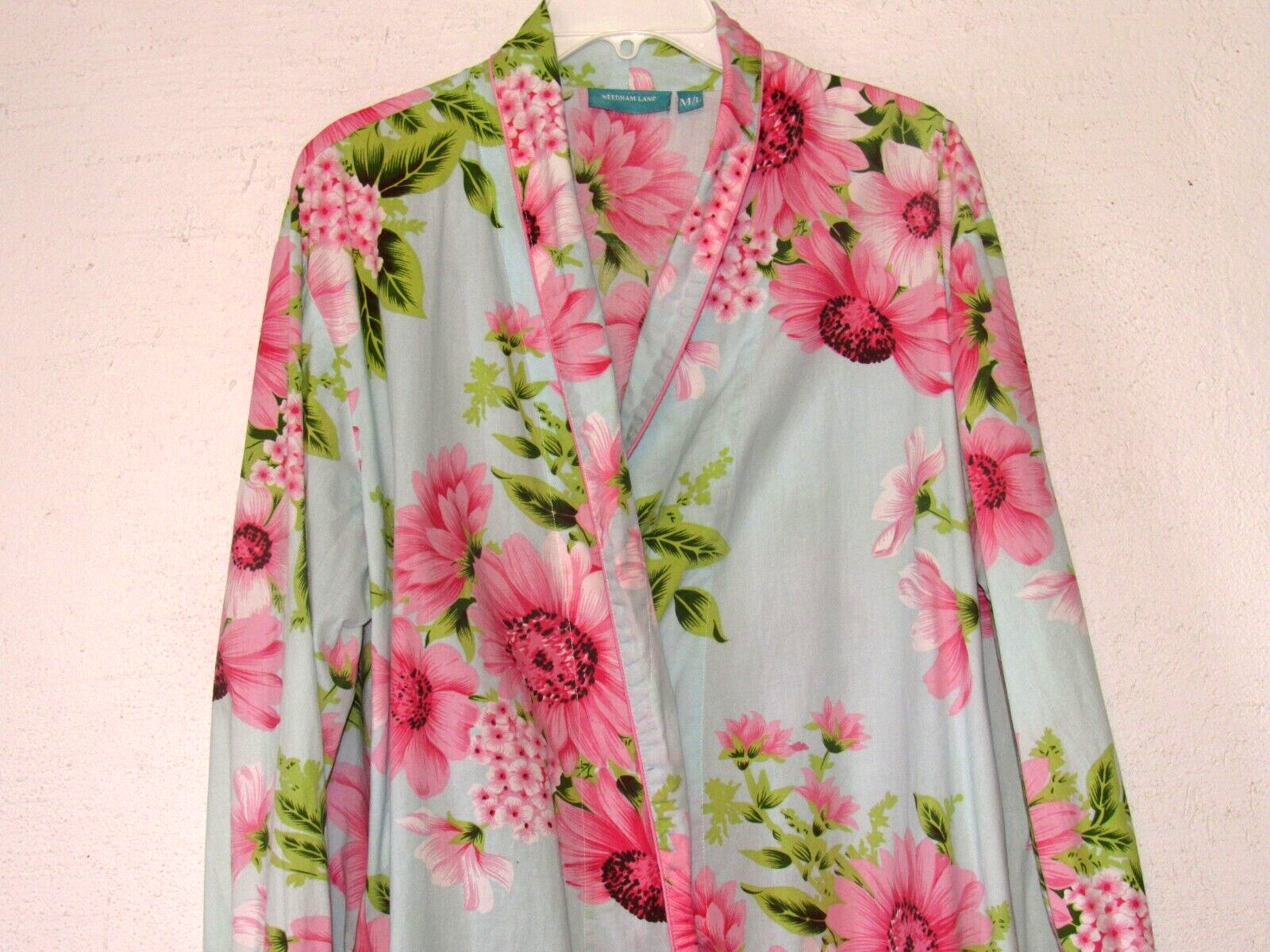 Needham Lane Blue And Pink Floral Robe With Side … - image 10