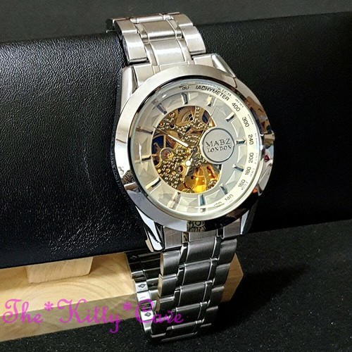 Automático Mecánico Esqueleto Steampunk Alto Biselado Teñido Vidrio Lujoso Reloj - Imagen 6 de 11