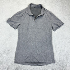 Lululemon Evolution Short Sleeve Polo Shirt Mens S Heather Gray Performance Golf
