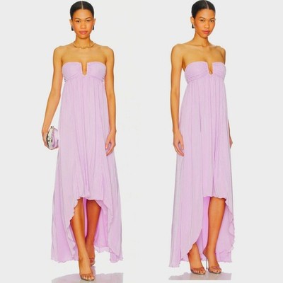 Lovers And Friends Lilac Amelia High Low Gown Dress Small Coquettecore Whimsical