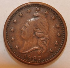 1863 Patriotic Civil War Token  23/306 on The Hot Collector