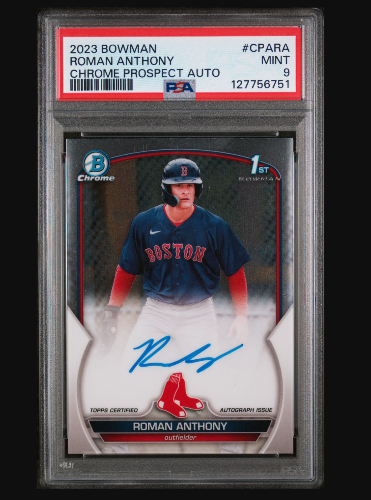 2023 Bowman Chrome Prospect Autographs Roman Anthony - PSA 9 - #CPA-RA (AU, RC)