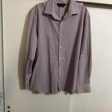 tommy hilfiger mens slim fit shirt Blue Red And White Checks Size L 16 1/2 32/33