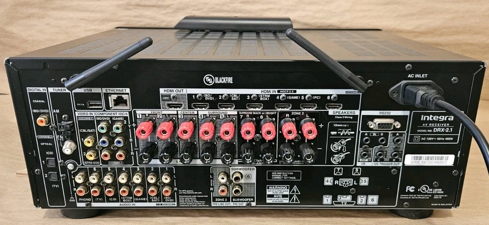 Integra DRX-2.1 - HDMI 4K 7.2 Ch Atmos DTS:X Bluetooth Receiver + Remote Bundle - Image 2 of 4