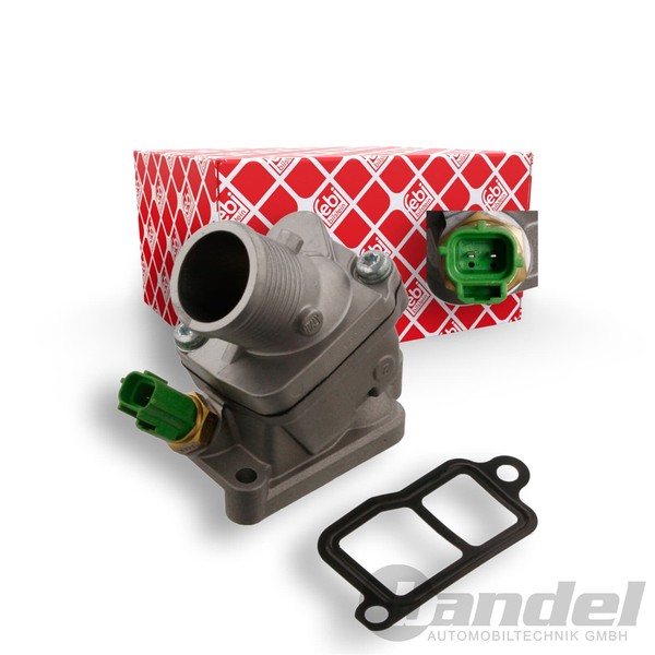 Febi Thermostat 90°C MIT Sensor Passend FüR Volvo C30 C70 S40 S60 S80 V50 V70-image