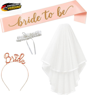 Junggesellenabschied Frauen, Bride to Be Schärpe Schleier Tiara Accessoires Schl