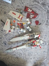 Lego Star wars Broken x wing And Psrt Of Jedi Fighter - missing parts