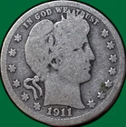 1911-D Barber Quarter Good G Coin #35538