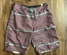 Volcom Big Boys 17th Street Stripe Board Shorts Size 32"
