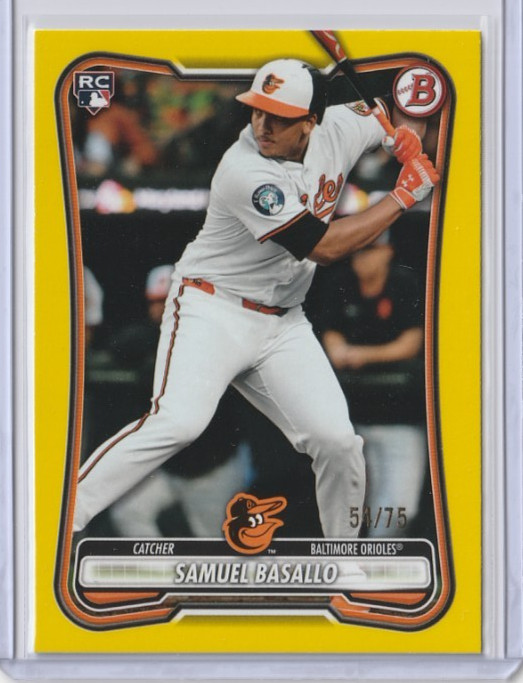 SAMUEL BASALLO RC 54/75 YELLOW PAPER PARALLEL SP 2026 BOWMAN #93