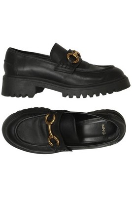MANGO Halbschuh Damen Slipper feste Schuhe Gr. EU 37 Schwarz #psy10e2