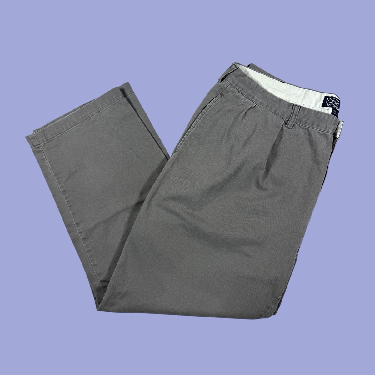 Polo by Ralph Lauren Andrew Pant グレー Vtg Polo Ralph Lauren Classic Chino Andrew Pant Pleated Gray Men's
