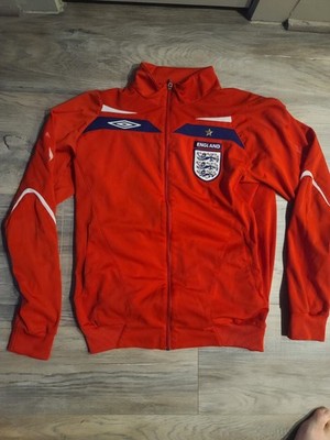 England National Team 2008 Umbro Tracksuit Top Mens Size M Red Football Soccer