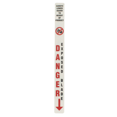 Sticker, Danger, for blade guards for saws and other food processing equipment