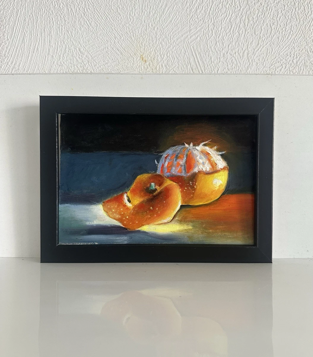 油画微型艺术静物绘画| eBay