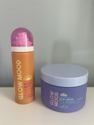 Glow Mood Lot Of 2: detoxifying body mask, Pink Clay, Lavender Oil, Body Mist