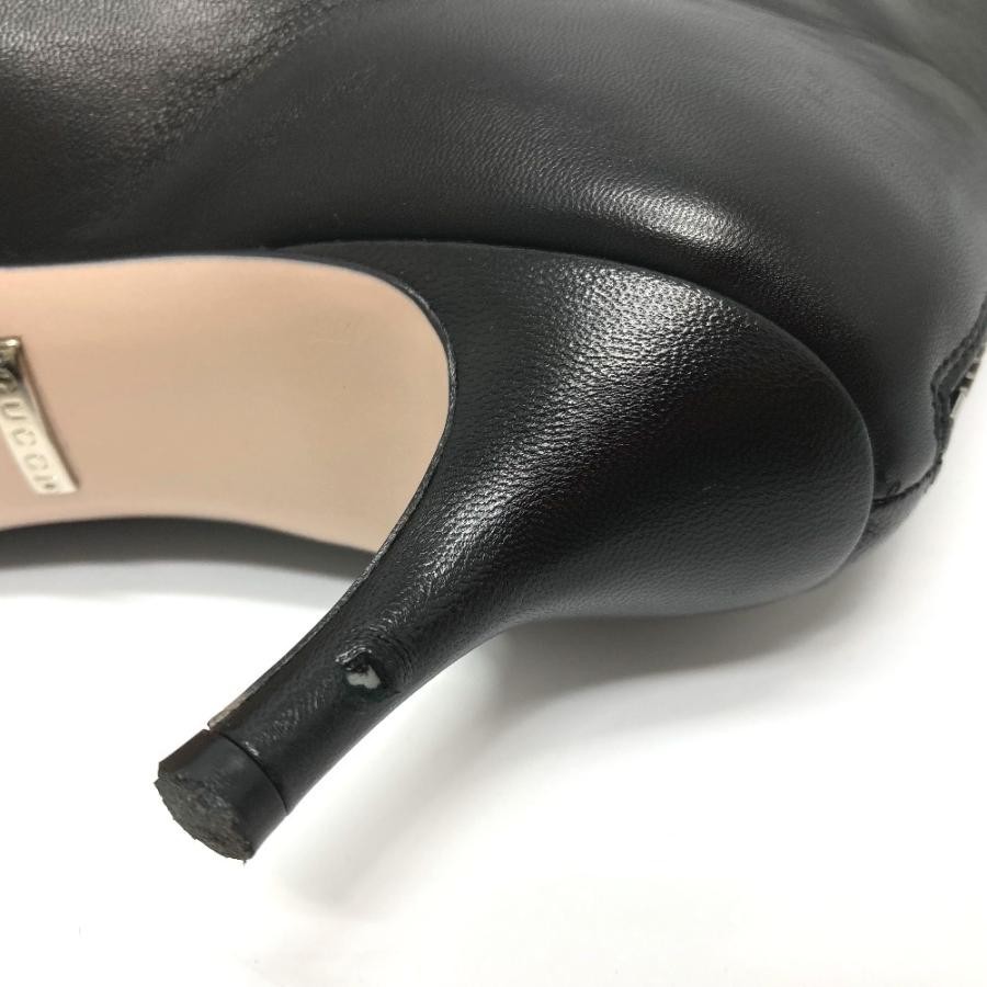 GUCCI Women's Dionysus Leather Boots Size:35.5/JP:22.5 Red/Black 141176K Authen thumbnail 10