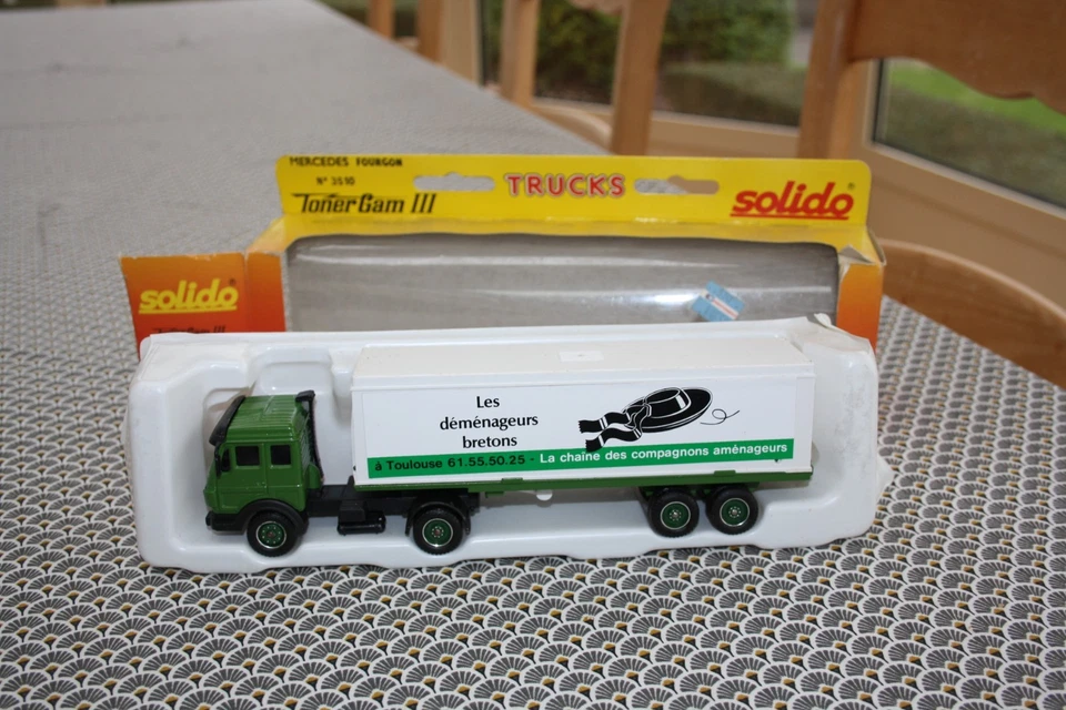 Voiture miniature Solido Toner Gam III Mercedes Déménageurs Bretons 1/50 Ré 3510 - Photo 4/4