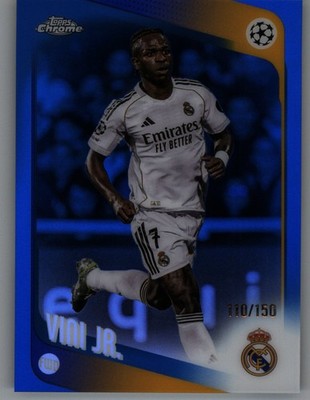 2025-26 Topps Chrome UEFA Club Competitions #115 Vini Jr. Blue Refractor #/150