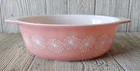Pyrex Pink Daisy 043 1  1/2 Qt Oval Casserole Vintage & Rare