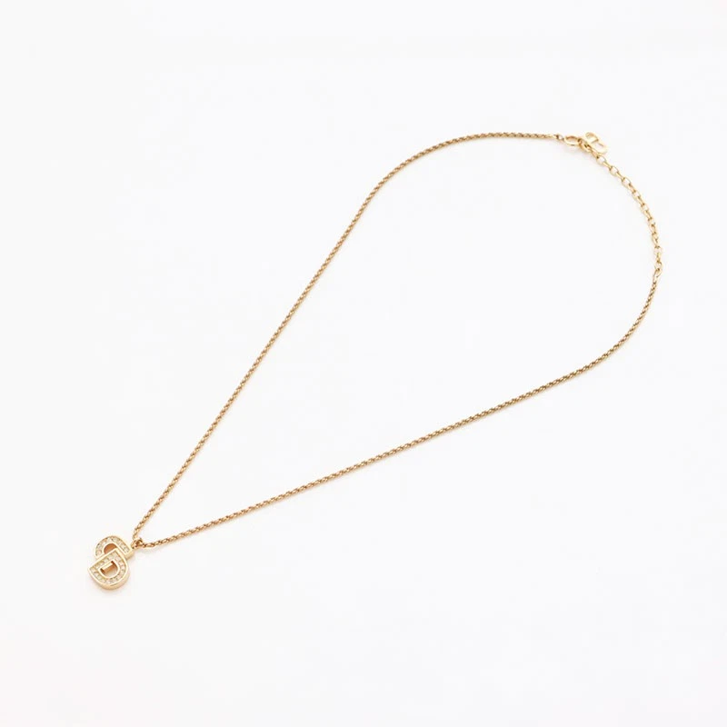 Collana Christian Dior logo CD oro WS11038