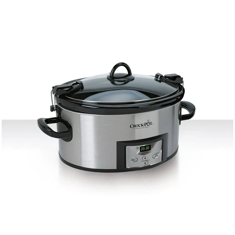 Crock-Pot 7qt Cook & Carry Programmable Easy-Clean Slow Cooker Stainless Steel