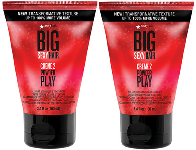 2 PACK! BIG SEXY HAIR POWDER PLAY CREME 2 ALL OVER VOLUMIZER & TEXTURIZER 3.4 OZ