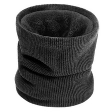Winter Neck Gaiter for Men and Women,Neck Warmer Face Scarf,Fleece Face Black