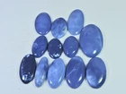 244Cts. Natural Blue Opal Agate Oval Cabochon Loose Gemstone 12 Pcs Lot