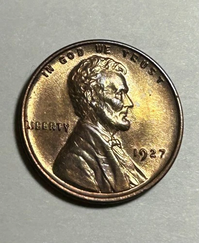 1927 Lincoln Wheat Penny Cent ~ Gem BU (RB TONER)~ Better Date!
