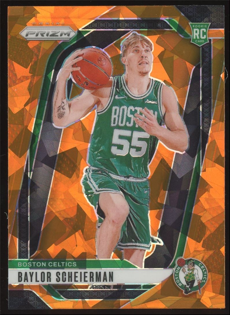 Baylor Scheierman Rookie #236 2024-25 Panini Prizm Orange Ice Prizm Celtics RC