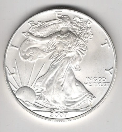 2007 WALKING LIBERTY AMERICAN EAGLE .999 FINE SILVER DOLLAR COIN 1oz. $1 USA