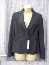 Gorgeous Signature Grey Button Front Blazer / Jacket Sz 12 F&f Bnwt Rrp £35
