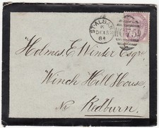 QV Penny Memoriam Cover: St Albans to Winch Hill House, nr Redburn, 15 Dec 1884
