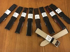 ZRC Genuine Leather, Water Resistant  Watch Strap,Superior Quality, French Made