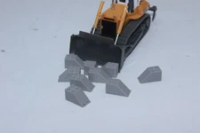 10x Concrete Blocks End Piece System Block 1:87 Blockstone Concrete Stone Cargo