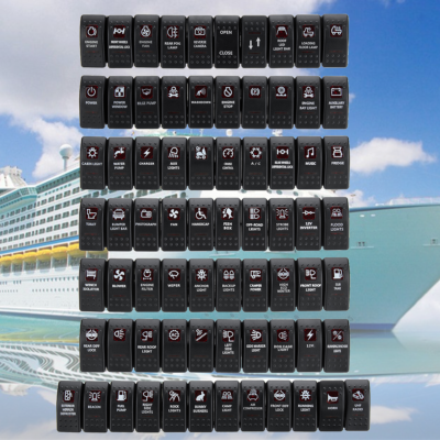 MYSTERY - Red - 5-PIN Laser Etched LED Rocker Switch Dual Light - Foto 5