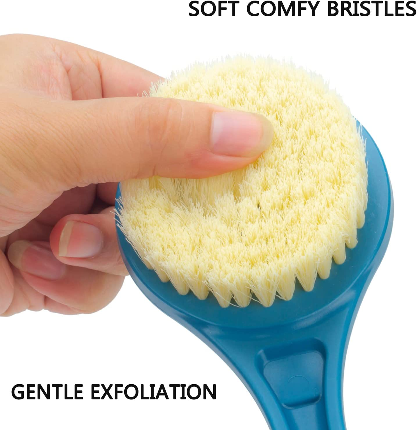 Back Scrubber with Soft Bristles Long Handle Shower Brush Bath Body