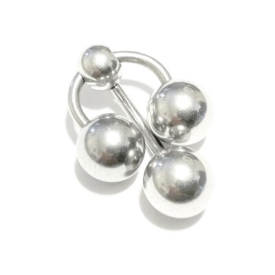 WANNA STAY WET ALL DAY, Try 3 Big Ball 14g Horseshoe Barbell Combo Doorknocker.