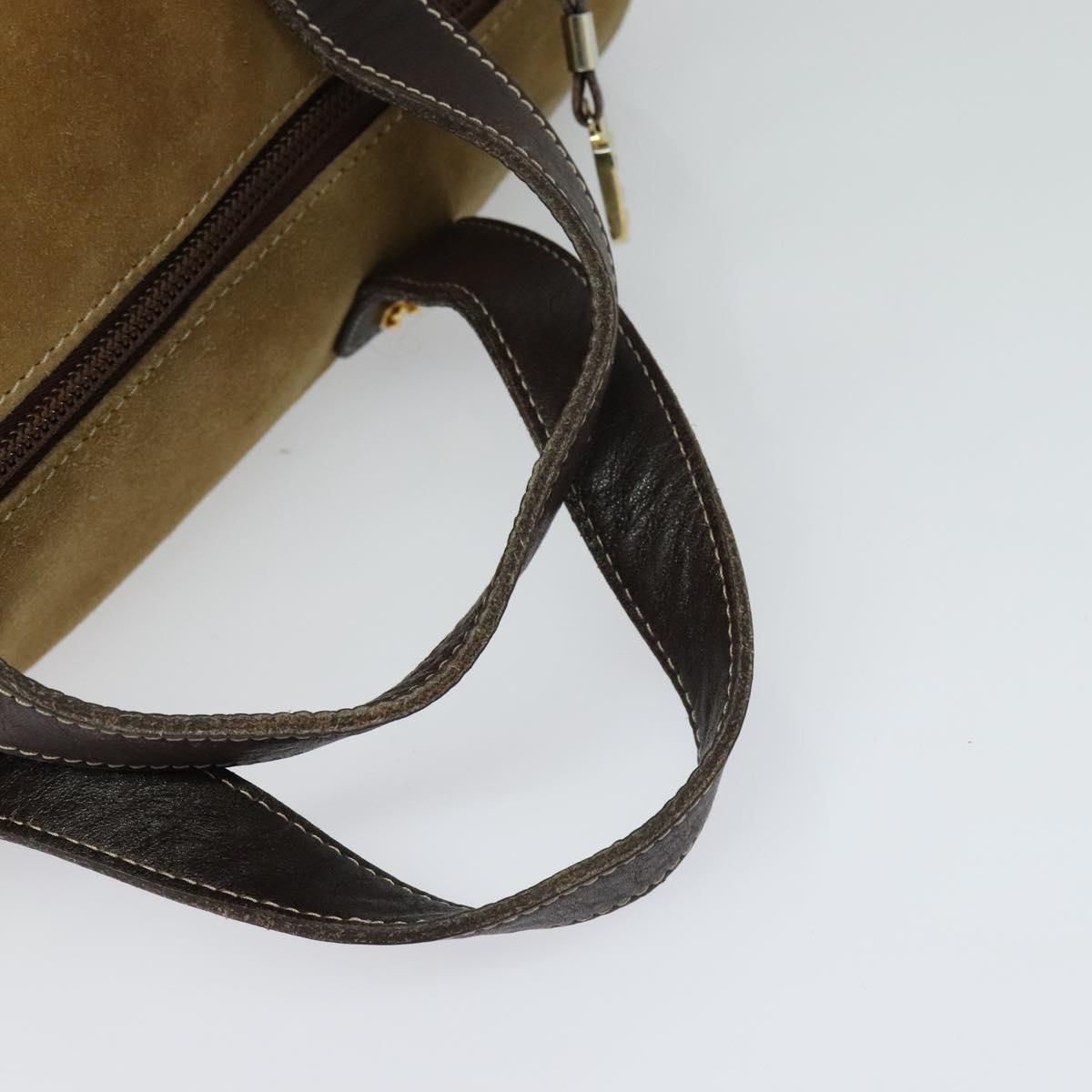 LOEWE E619244X869884 関税送料込 LOEWE Anagram Hand Bag Suede Brown Gold Auth 119317 | eBay