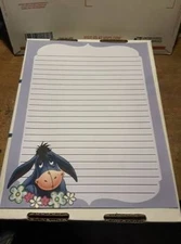 100 Sheets Computer Stationary Disney Eeyore Lined  8-1/2 x 11