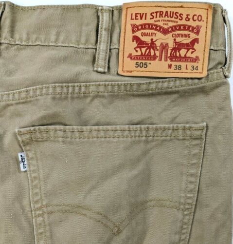Denim Beige Jeans Mens 38x34 White Tab