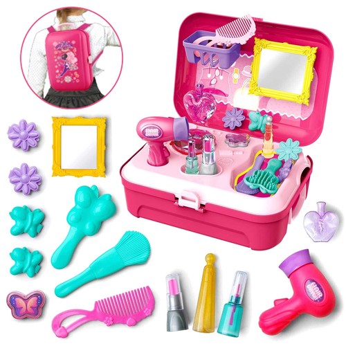Girls Princess Pretend Makeup Set Make Up Cosmetics Kid Children Toy Kits Gifts - Picture 1 of 24