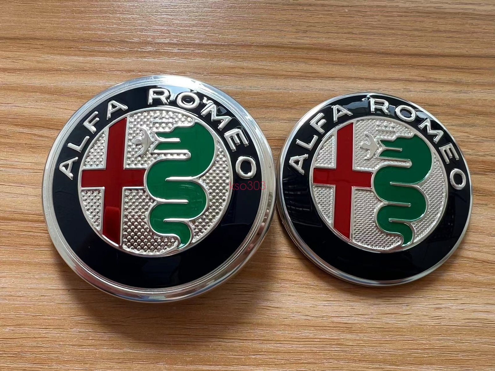 2 Car Front and Rear Logo Decoration Stickers GTAM for Alfa Romeo Giulia Stelvio