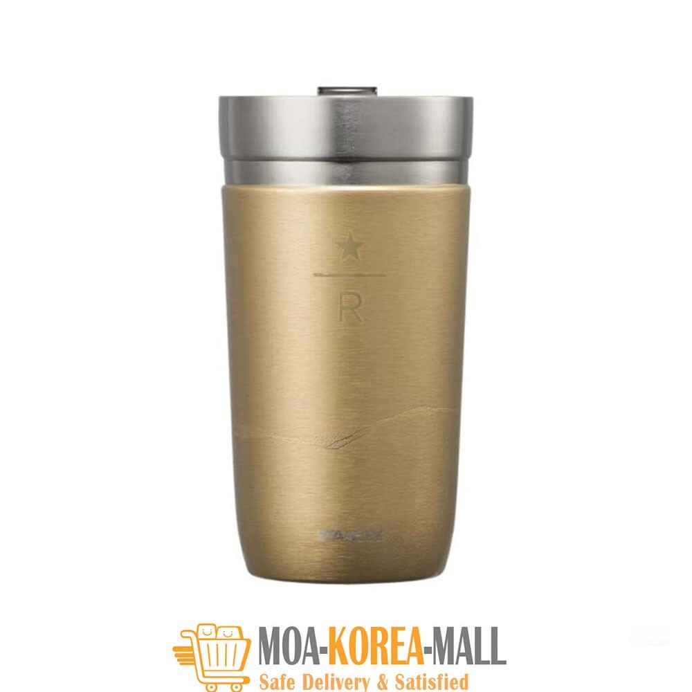 【韓国スタバ】Reserve★SS stanley gold tumbler 473ml Authentic] Starbucks Korea 2024 SS Stanley Reserve Gold