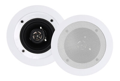 2) Rockville CC4T White 4'' Commercial 70v Ceiling Speakers For Restaurant